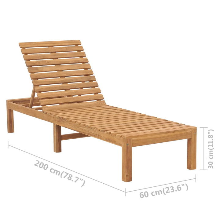 Solsäng Massiv Teak