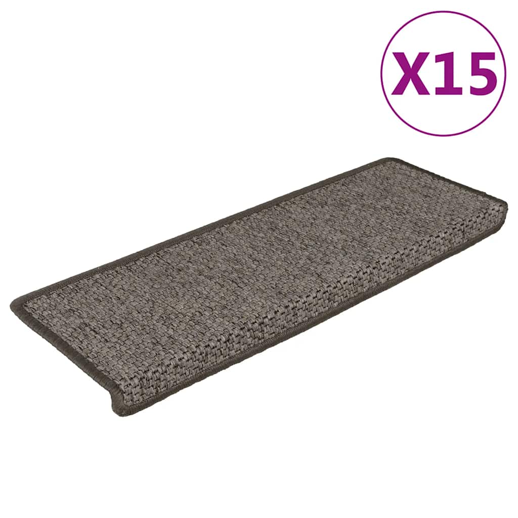 Trappmattor Självhäftande Sisal-Look 30 St 65X21X4 Cm