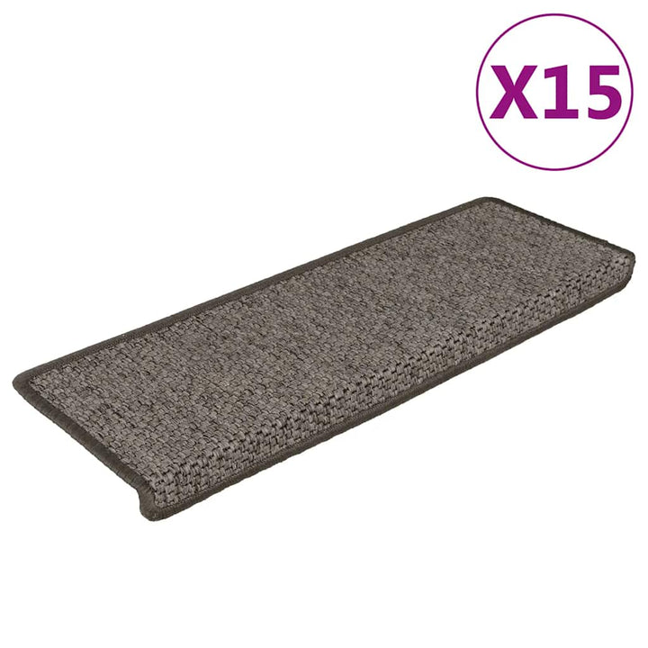 Trappmattor Självhäftande Sisal-Look 30 St 65X21X4 Cm