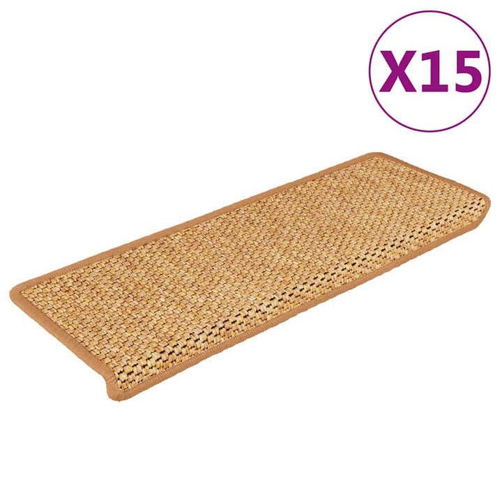 Trappmattor Självhäftande Sisal-Look 30 St 65X21X4 Cm