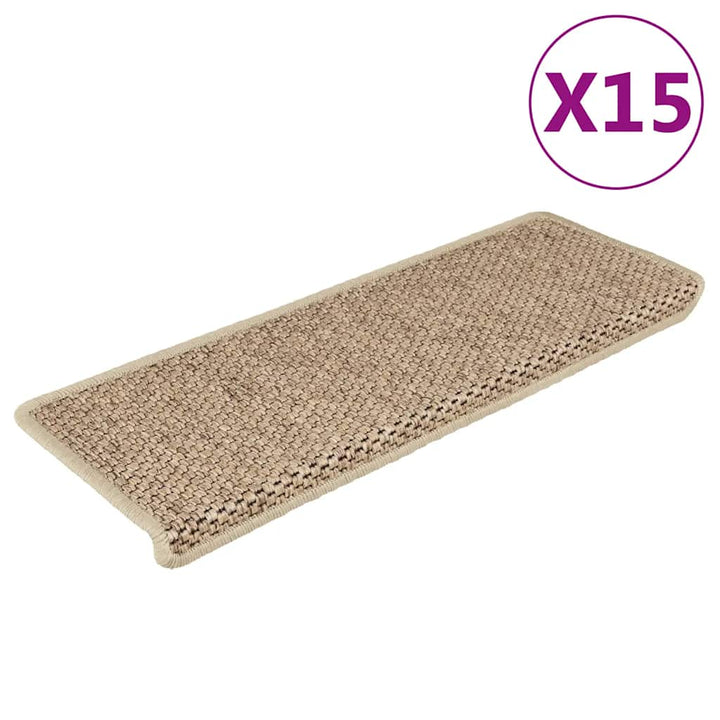 Trappmattor Självhäftande Sisal-Look 30 St 65X21X4 Cm