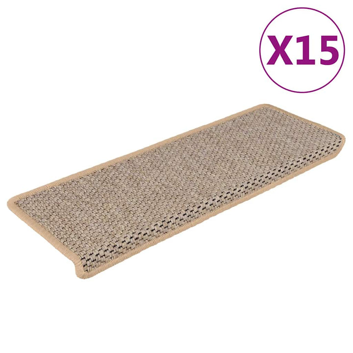 Trappmattor Självhäftande Sisal-Look 30 St 65X21X4 Cm