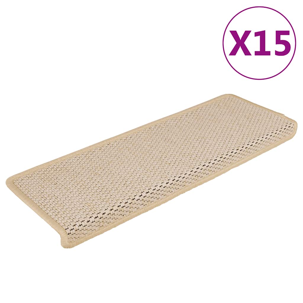 Trappmattor Självhäftande Sisal-Look 30 St 65X21X4 Cm