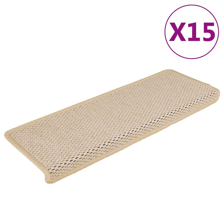 Trappmattor Självhäftande Sisal-Look 30 St 65X21X4 Cm
