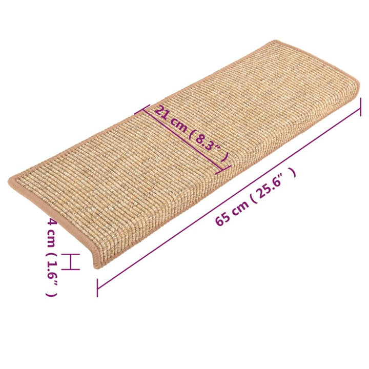 Trappmattor 15 St 65X21X4 Cm A Rektangulära Kanter