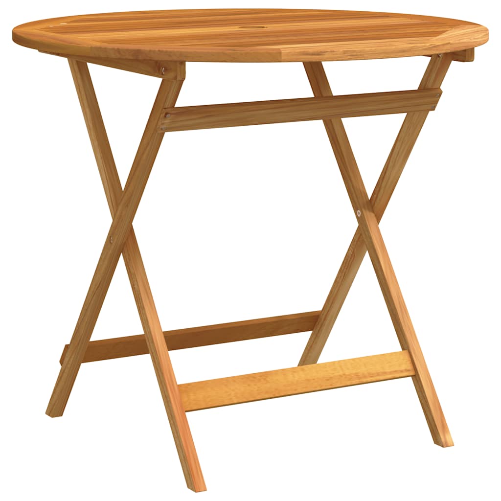 Hopfällbart Trädgårdsbord Ø90X75 Cm Massivt Eukalyptusträ