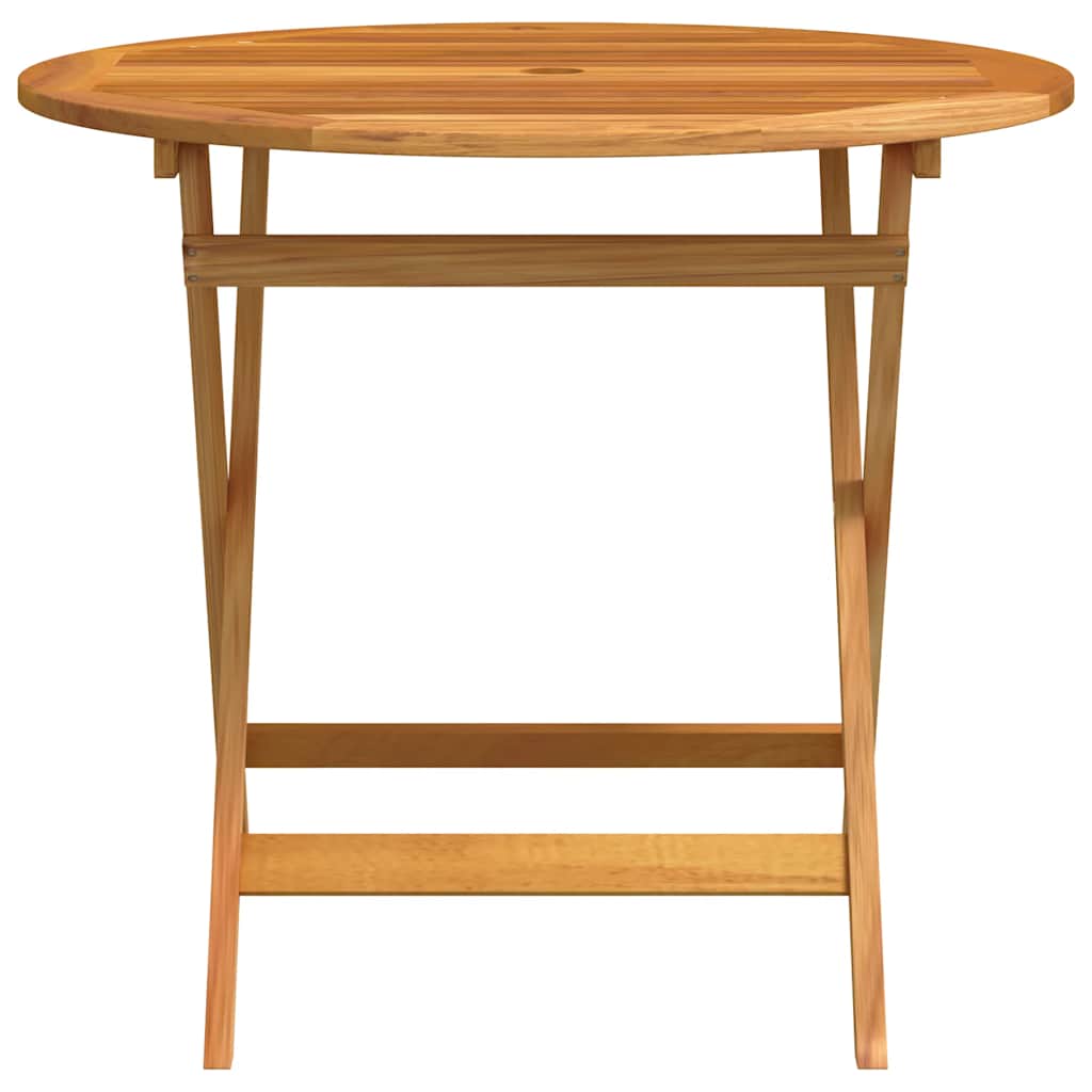 Hopfällbart Trädgårdsbord Ø90X75 Cm Massivt Eukalyptusträ