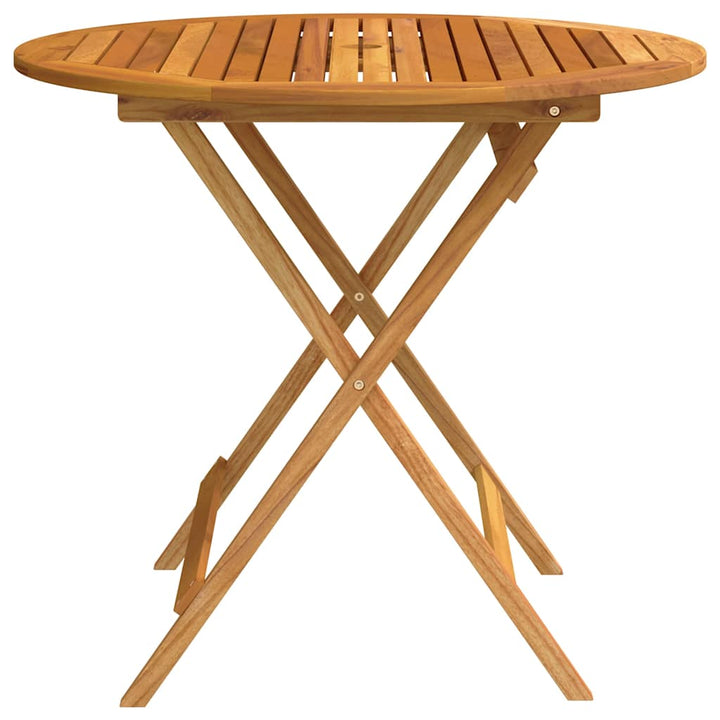 Hopfällbart Trädgårdsbord Ø90X75 Cm Massivt Eukalyptusträ