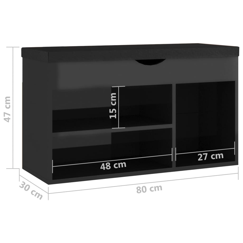 Skobänk Med Dyna 80X30X47 Cm Konstruerat Trä