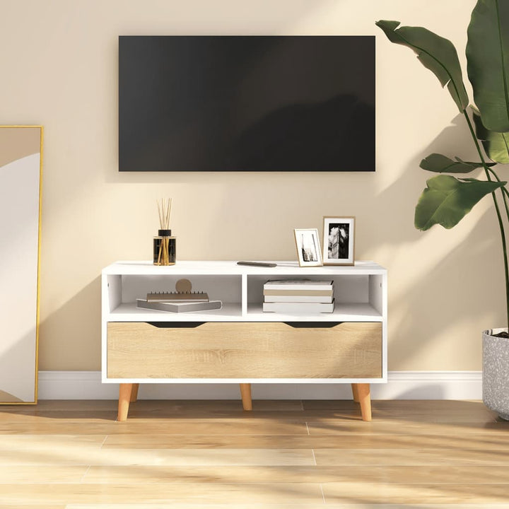 Tv-Bänk 90X40X48,5 Cm Konstruerat Trä