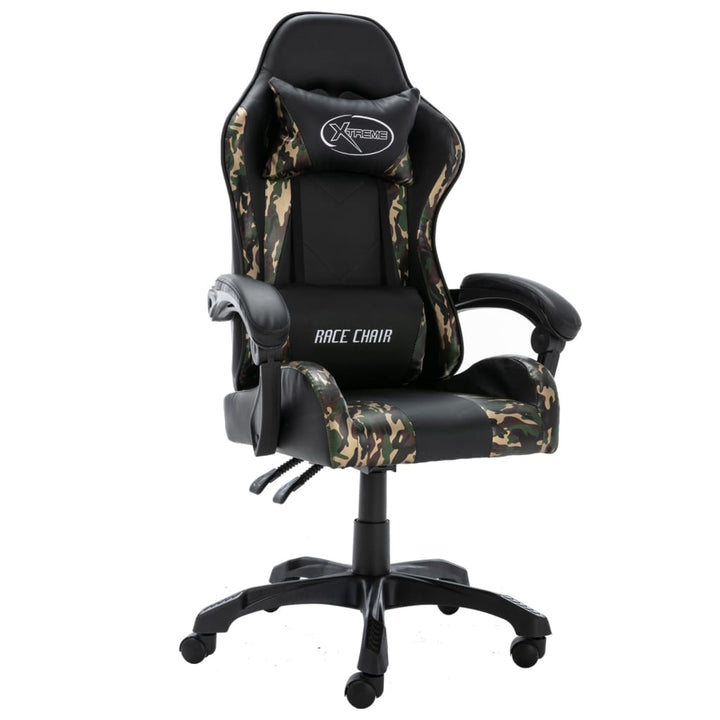 Gamingstol Svart Och Kamouflage Konstläder