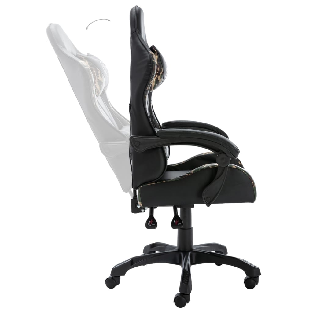 Gamingstol Svart Och Kamouflage Konstläder