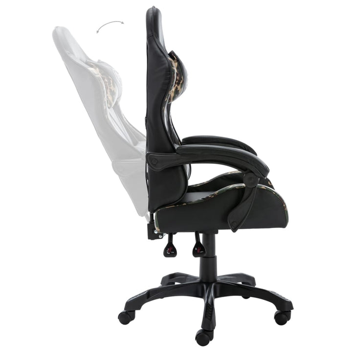 Gamingstol Svart Och Kamouflage Konstläder