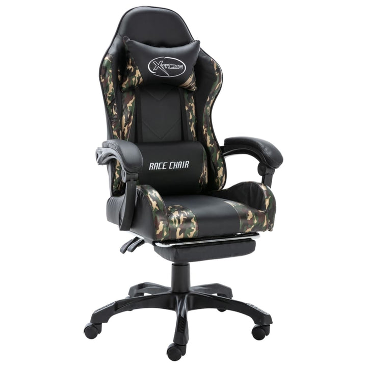 Gamingstol Svart Och Kamouflage Konstläder
