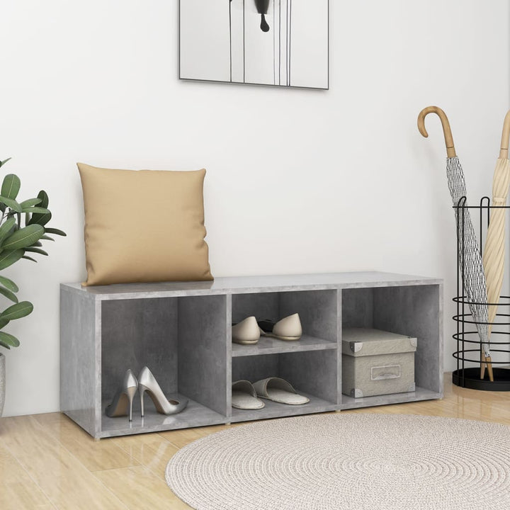 Skoförvaringsbänk Åldrat Trä 102X35X35 Cm Konstruerat Trä