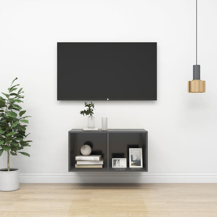 Väggmonterat Tv-Skåp Somona-Ek 37X37X142,5 Cm Konstruerat Trä