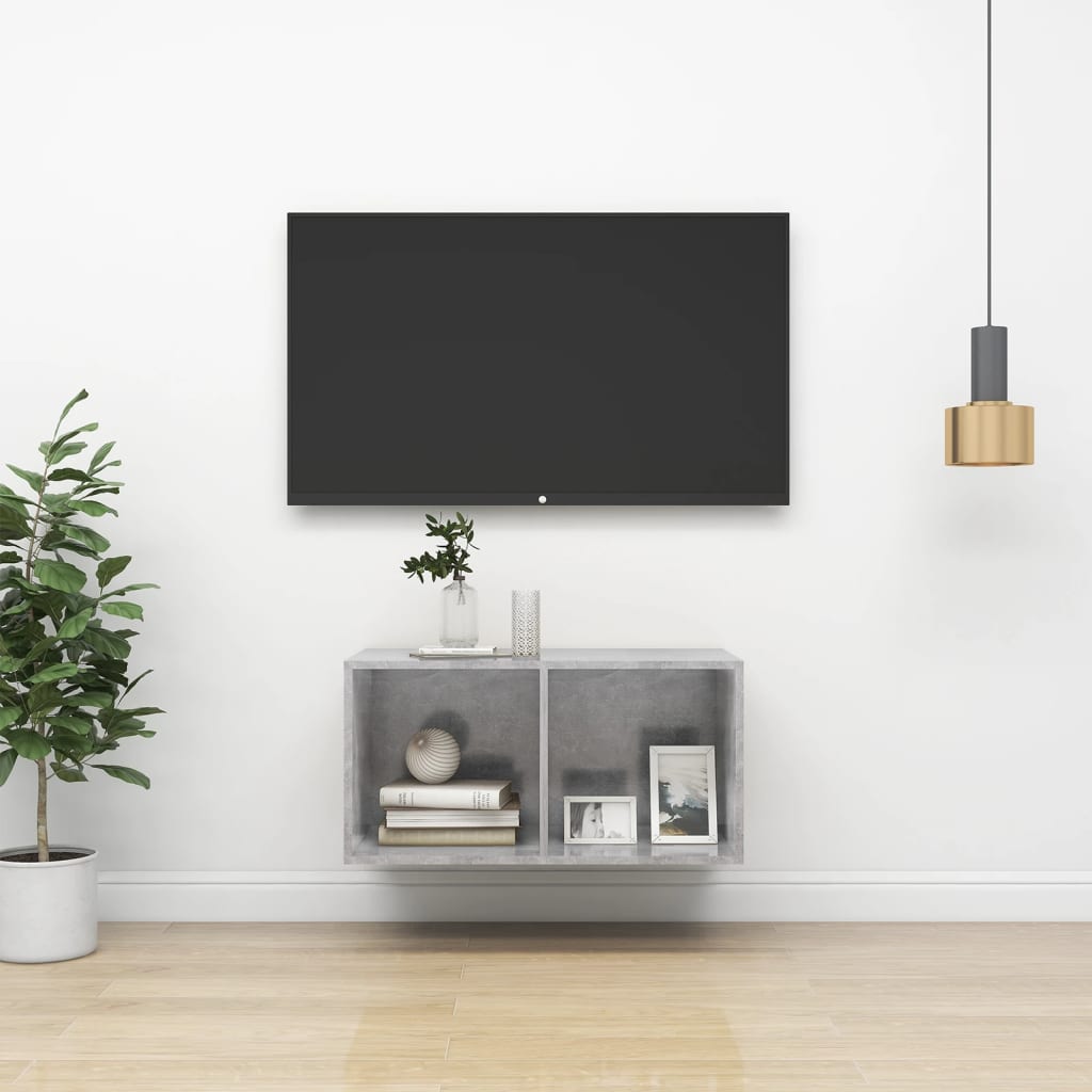Väggmonterat Tv-Skåp Somona-Ek 37X37X142,5 Cm Konstruerat Trä