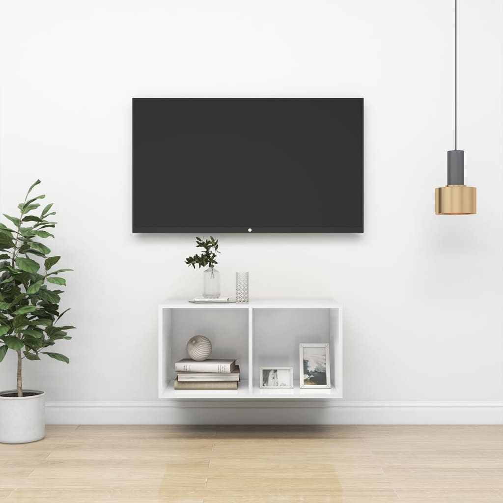 Väggmonterat Tv-Skåp Somona-Ek 37X37X142,5 Cm Konstruerat Trä