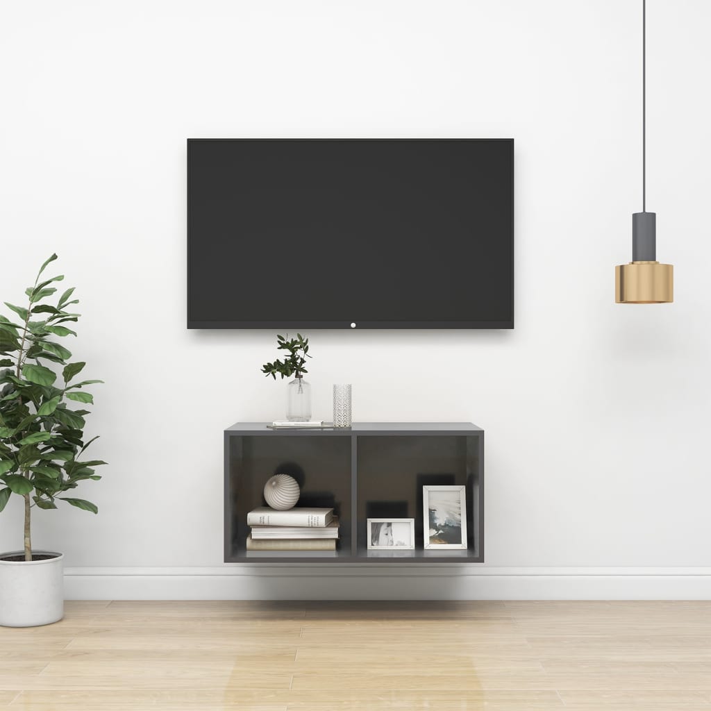 Väggmonterat Tv-Skåp Somona-Ek 37X37X142,5 Cm Konstruerat Trä