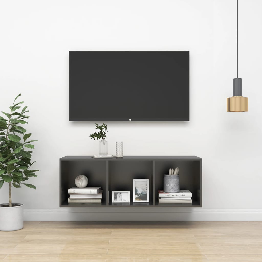 Väggmonterat Tv-Skåp Somona-Ek 37X37X142,5 Cm Konstruerat Trä