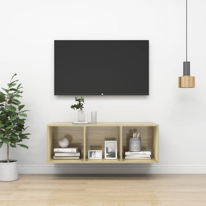 Väggmonterat Tv-Skåp Somona-Ek 37X37X142,5 Cm Konstruerat Trä