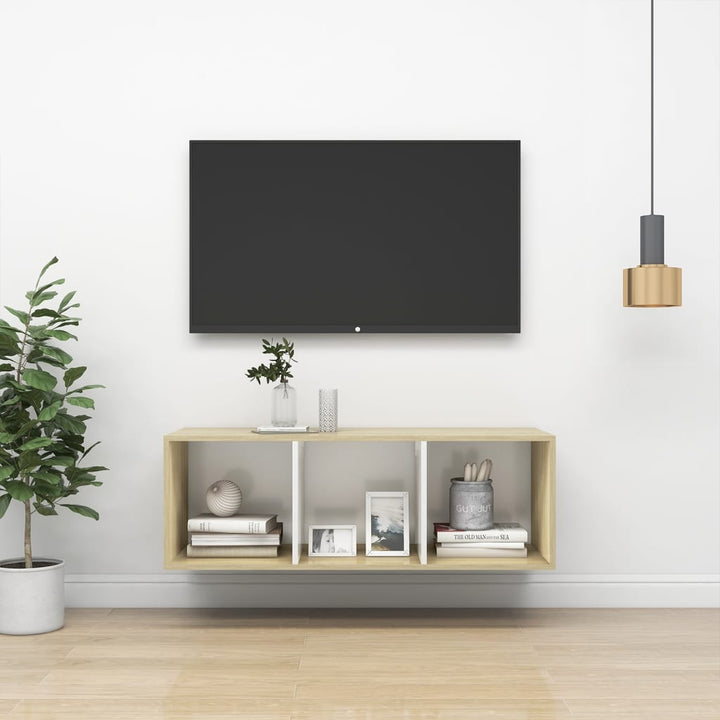 Väggmonterat Tv-Skåp Somona-Ek 37X37X142,5 Cm Konstruerat Trä