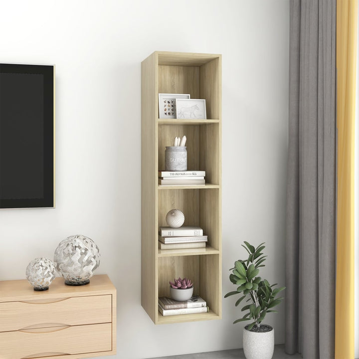 Väggmonterat Tv-Skåp Somona-Ek 37X37X142,5 Cm Konstruerat Trä