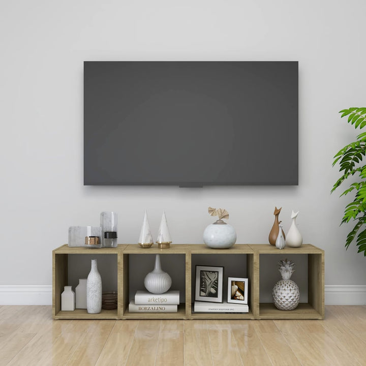 Tv-Bänk 37X35X37 Cm Konstruerat Trä