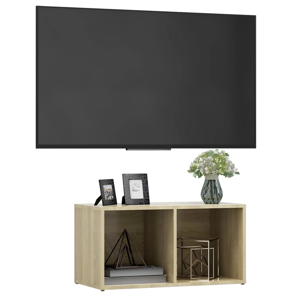 Tv-Bänk Sonoma-Ek 72X35X36,5 Cm Konstruerat Trä