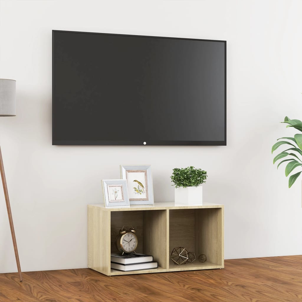 Tv-Bänk Sonoma-Ek 72X35X36,5 Cm Konstruerat Trä