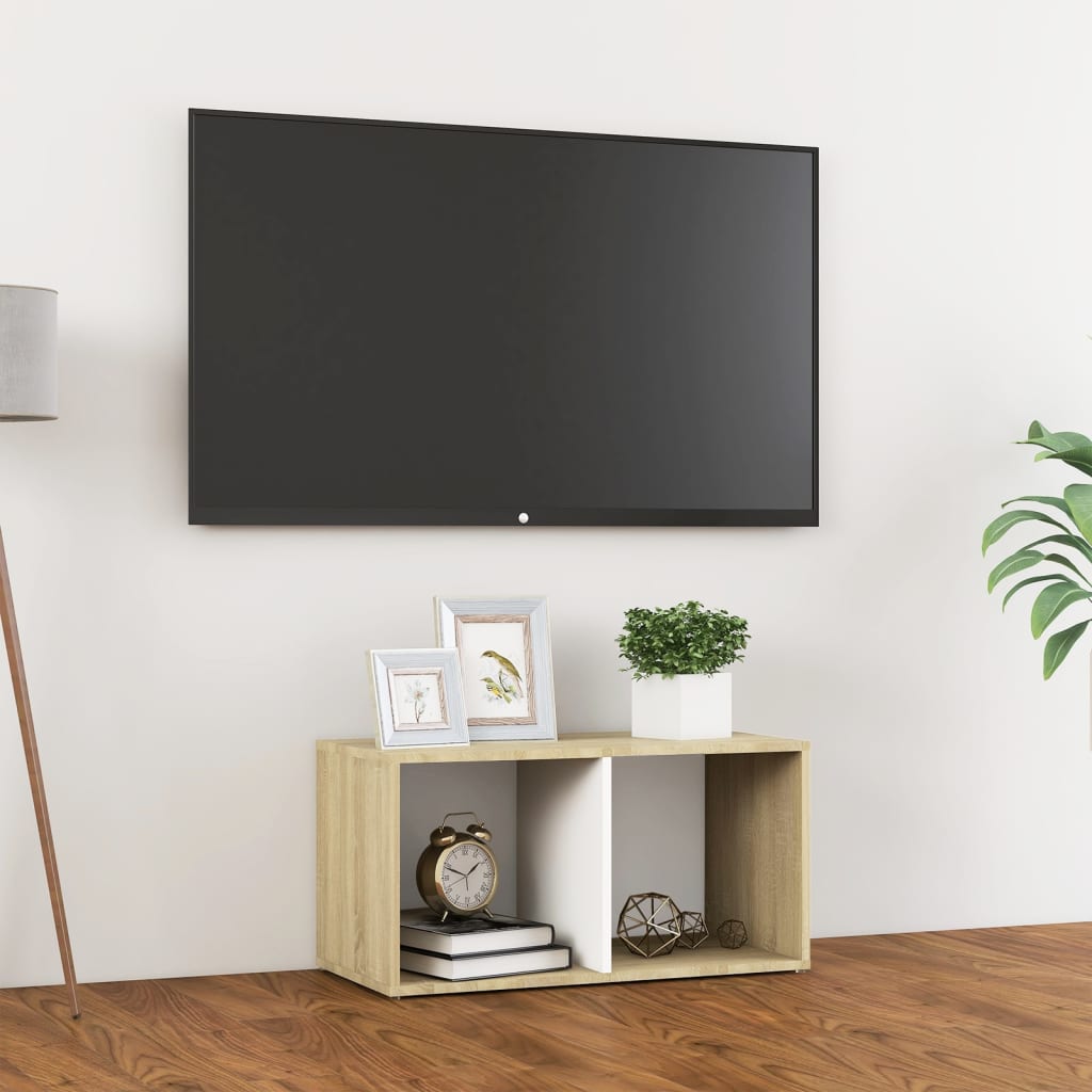 Tv-Bänk Sonoma-Ek 72X35X36,5 Cm Konstruerat Trä