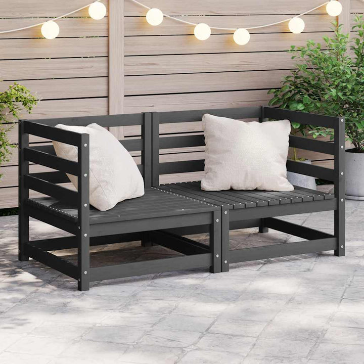 Loungegrupp För Trädgården 2 Delar Massiv Furu