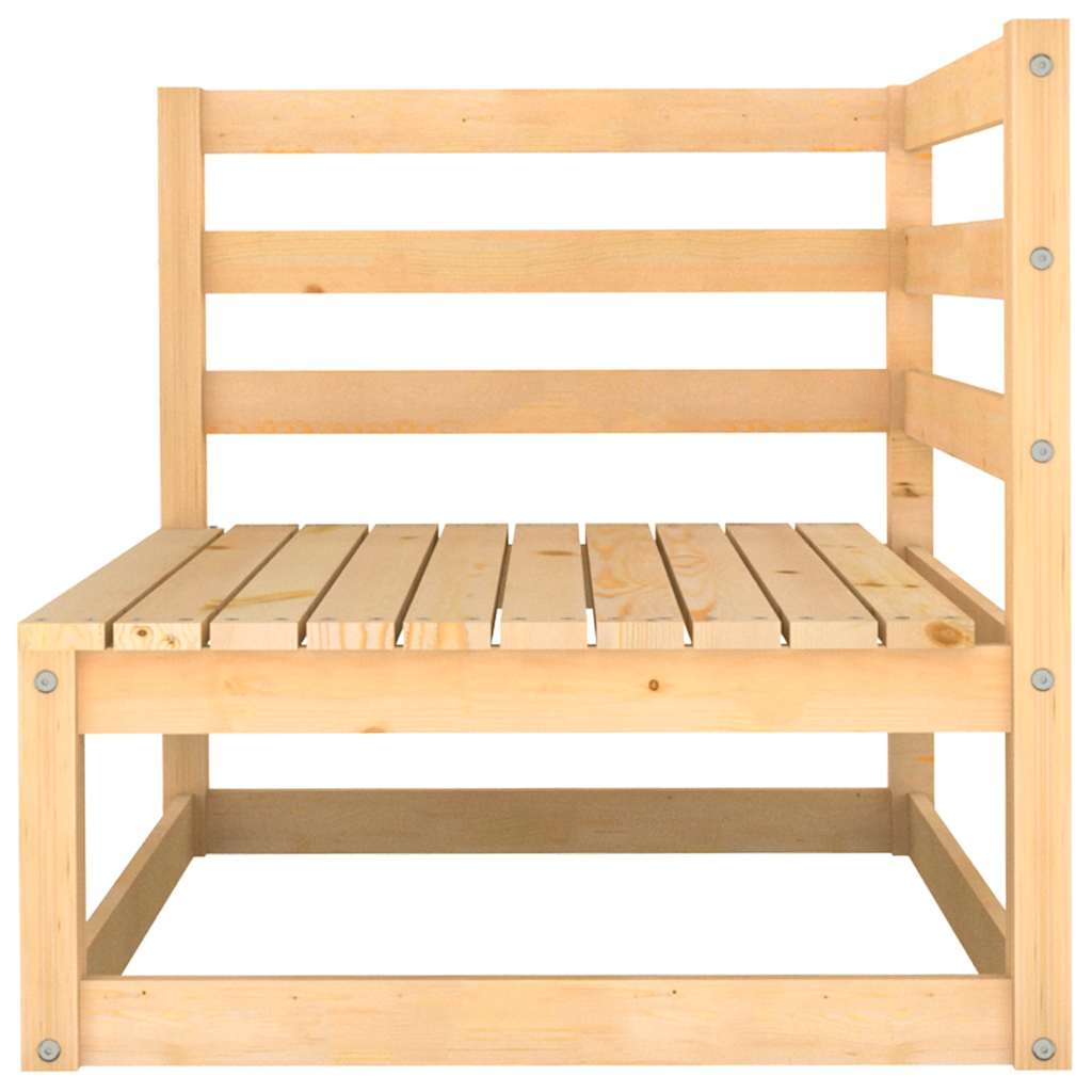 Trädgårdssoffa 2-Sits Med Dynor Massiv Furu