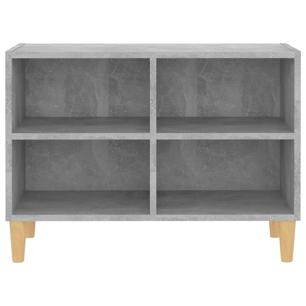 Tv-Bänk Med Massiva Ben Grå 69,5X30X50 Cm
