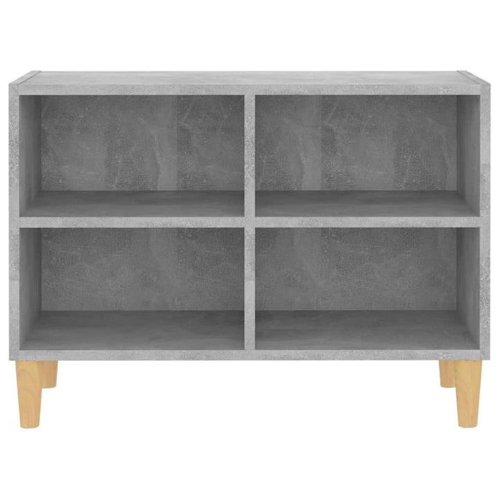 Tv-Bänk Med Massiva Ben Grå 69,5X30X50 Cm