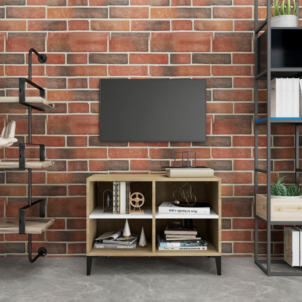 Tv-Bänk Med Metallben 69,5X30X50 Cm