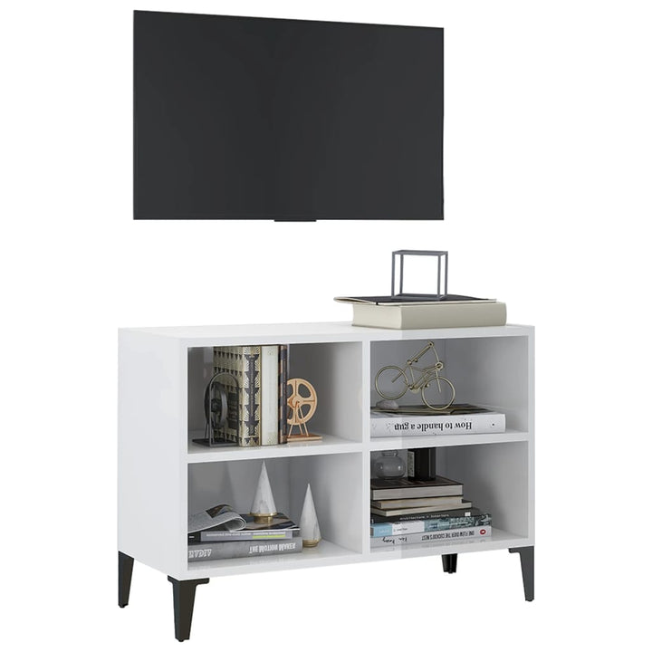 Tv-Bänk Med Metallben 69,5X30X50 Cm