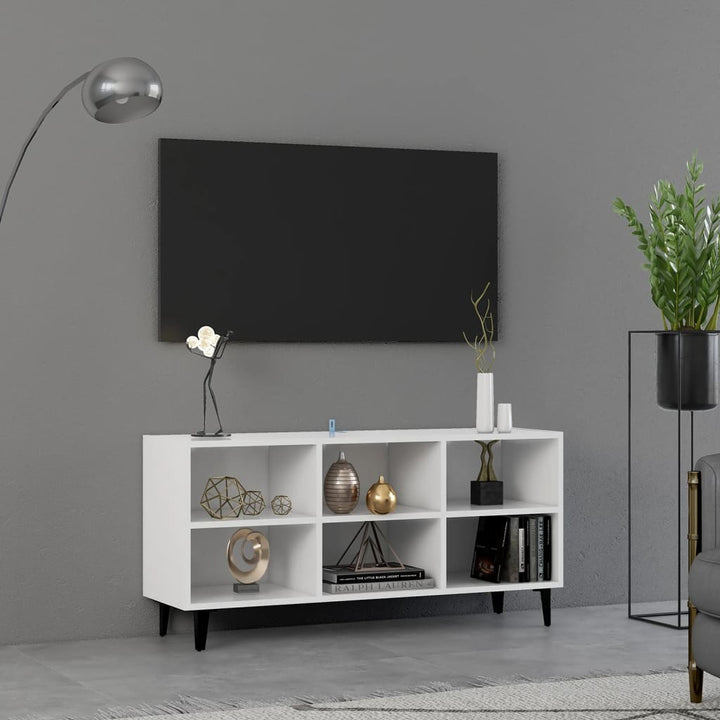 Tv-Bänk Med Metallben 69,5X30X50 Cm