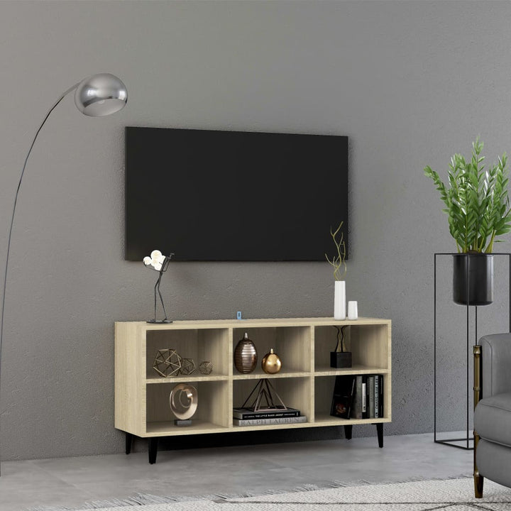 Tv-Bänk Med Metallben 69,5X30X50 Cm