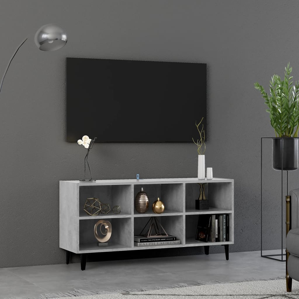 Tv-Bänk Med Metallben 69,5X30X50 Cm