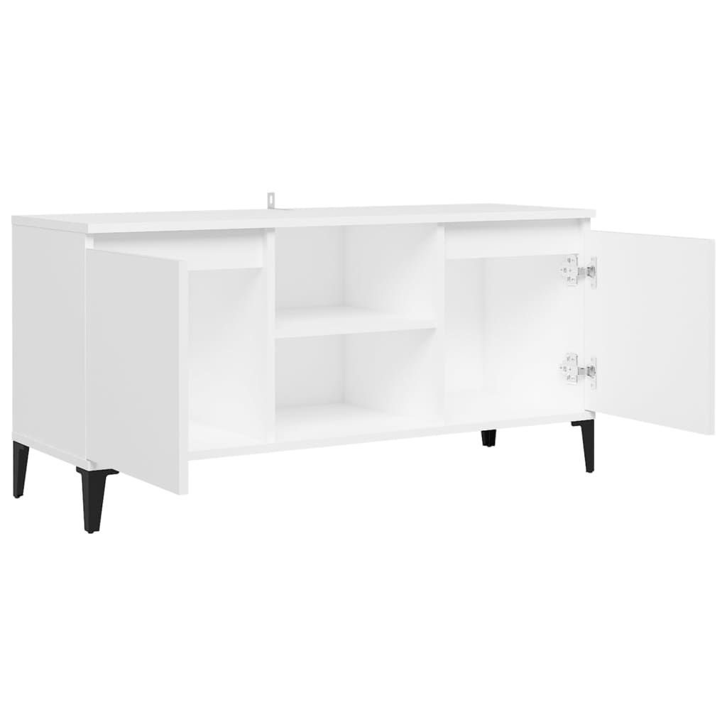 Tv-Bänk Med Metallben 103,5X35X50 Cm