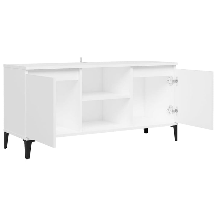 Tv-Bänk Med Metallben 103,5X35X50 Cm