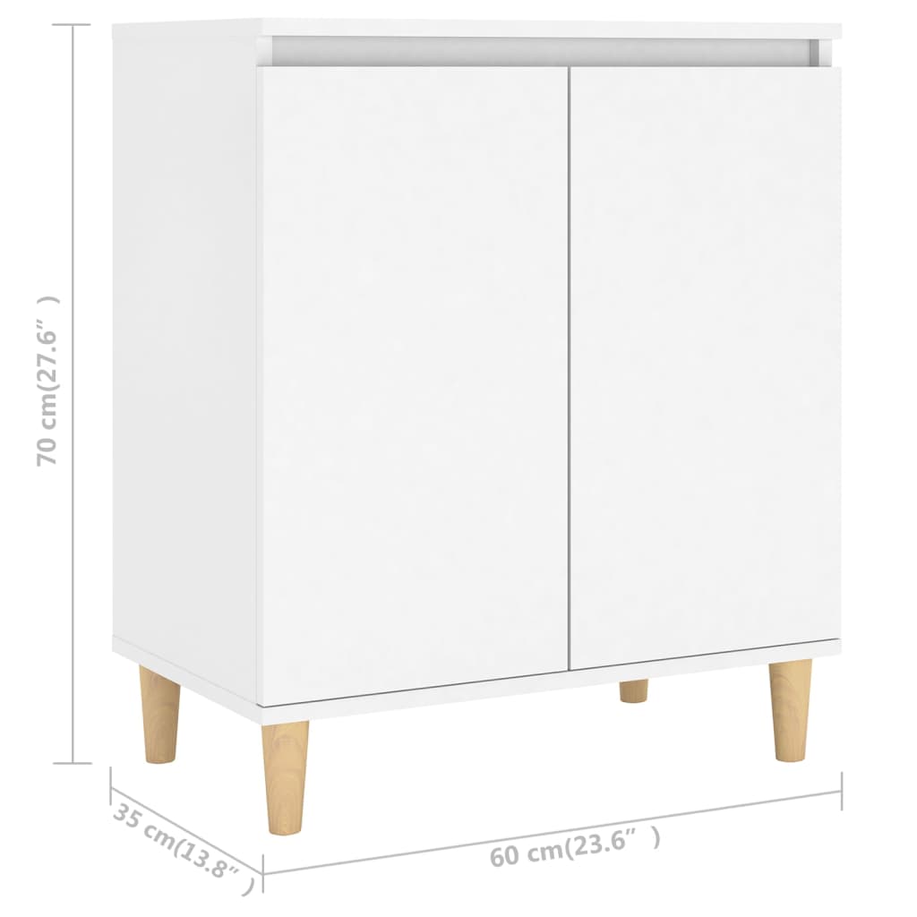 Skänk Massiva Träben 60X35X70 Cm Konstruerat Trä