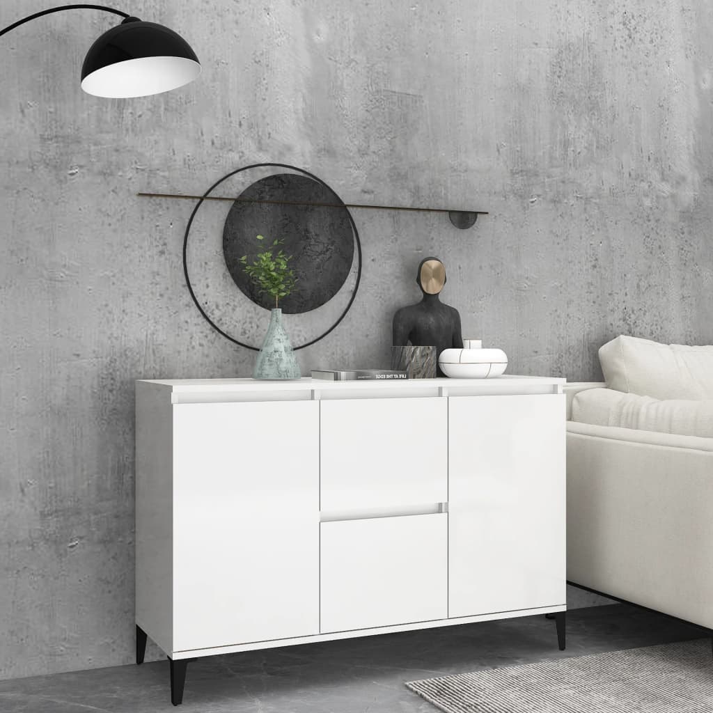 Skänk Åldrat Trä 102X35X70 Cm Konstruerat Trä