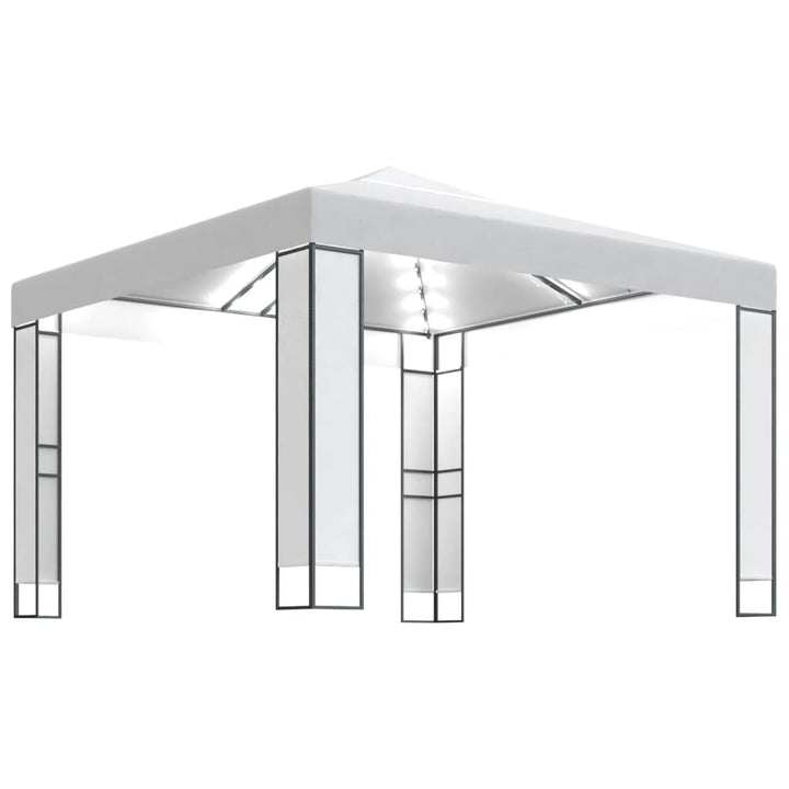 Paviljong Med Dubbeltak Och Ljusslinga Led 3X3 M