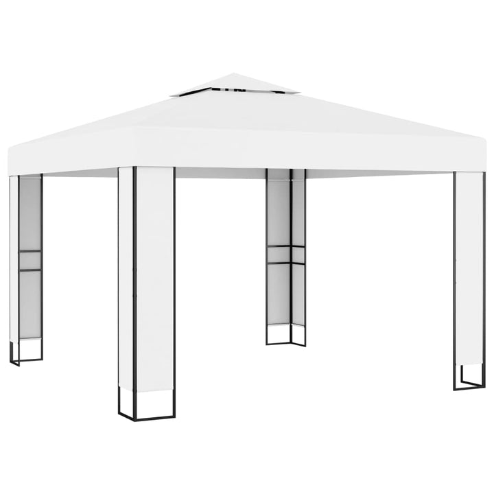 Paviljong Med Dubbeltak Och Ljusslinga Led 3X3 M
