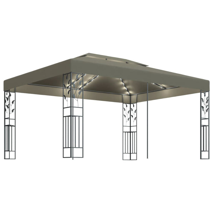 Paviljong Dubbla Tak Och Ljusslinga Led 3X4 M
