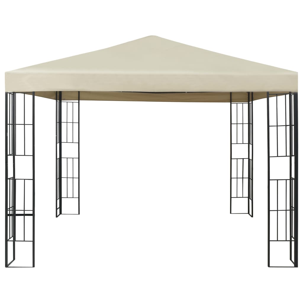 Paviljong Med Ljusslinga Led Gräddvit