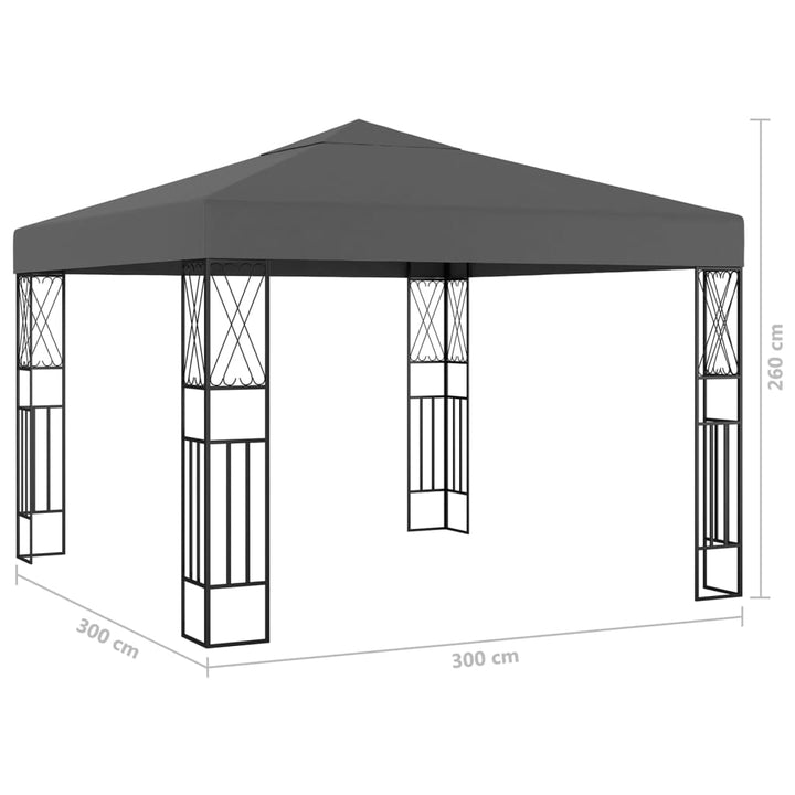 Paviljong Med Ljusslinga Led Tyg