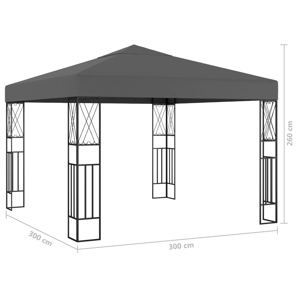 Paviljong Med Ljusslinga Led Tyg